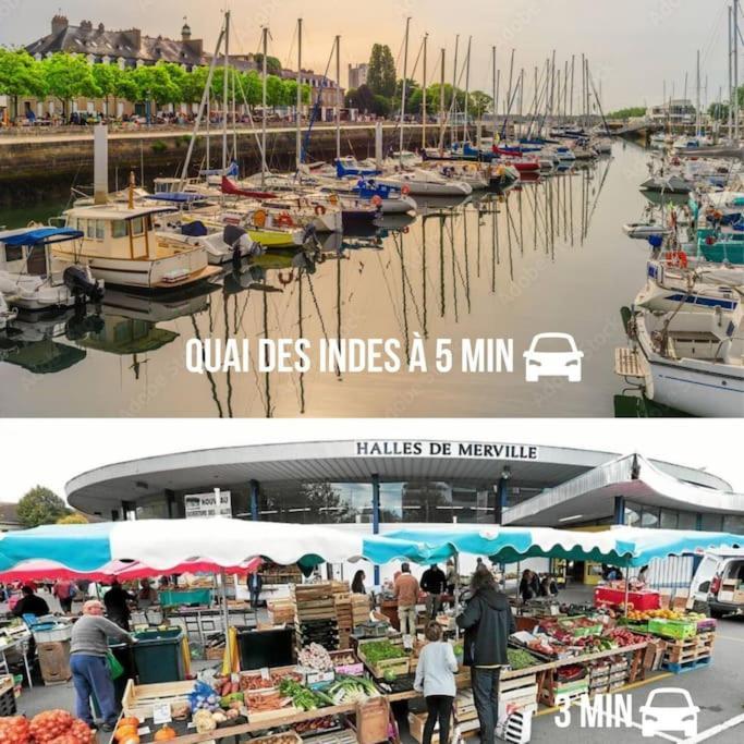 T3 Proche Centre Ville Gare Sncf Plage Avec Parkink Prive Lorient Dış mekan fotoğraf